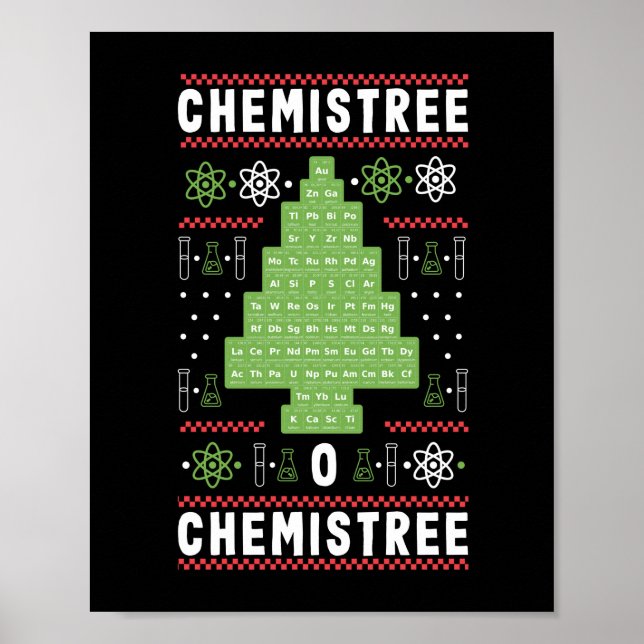 Science Teacher Chemistree O Chemistree Funny Poster (Framsidan)