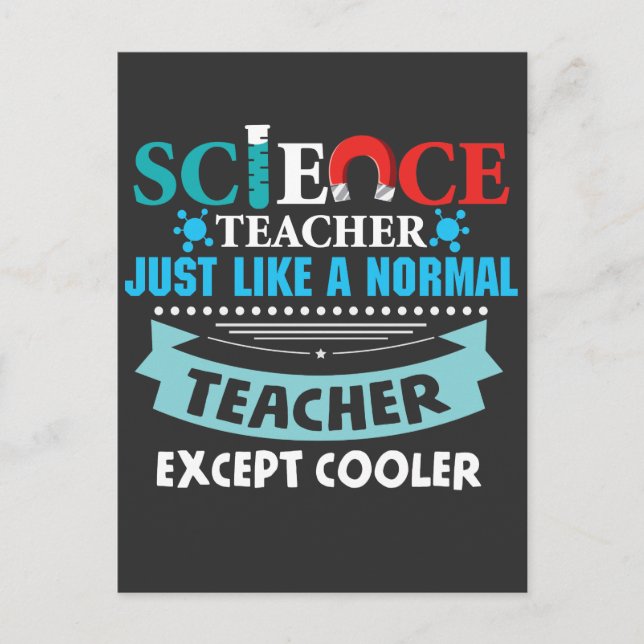 Science Teacher Chemistry Biology Magnet Test Tube Vykort (Framsida)