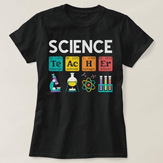 Science Teacher Chemistry Biology Physics Student T Shirt (Design framsida)