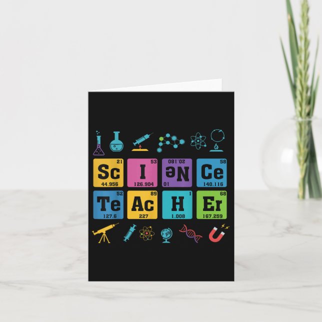 Science Teacher Chemistry Elements Periodiska Syst Kort (Framsida)