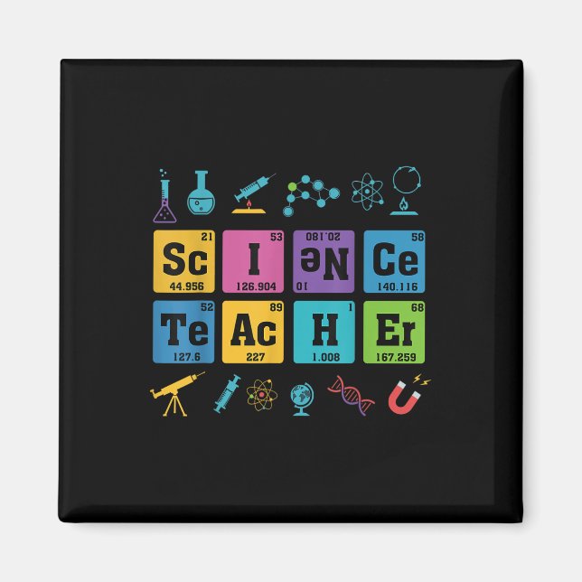 Science Teacher Chemistry Inslag Periodic Bord Magnet (Framsidan)