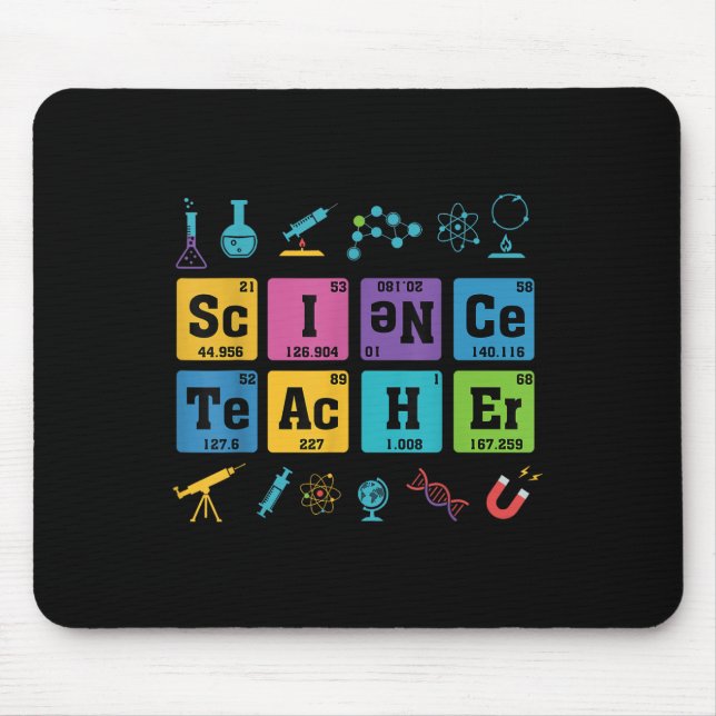 Science Teacher Chemistry Inslag Periodic Bord Musmatta (Framsidan)
