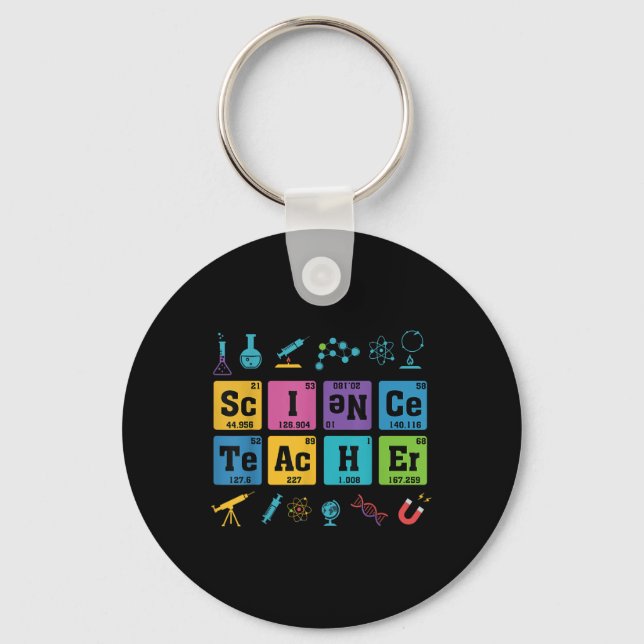 Science Teacher Chemistry Inslag Periodic Bord Nyckelring (Framsida)