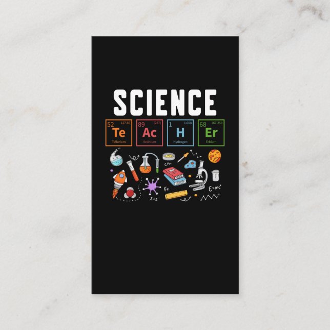 Science Teacher Chemistry Laboratory Visitkort (Framsida)