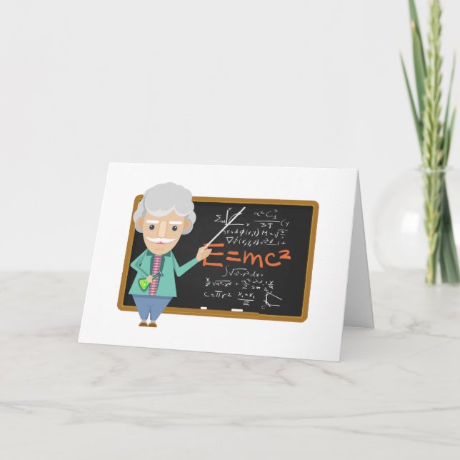 Science Teacher EMC2 Formel Kort (Framsida)