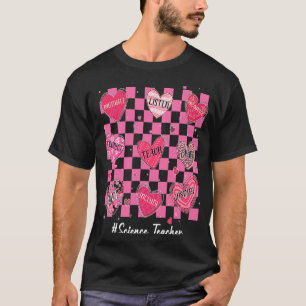 Science Teacher Hearts Teach Kärlek Inspire Womens T Shirt