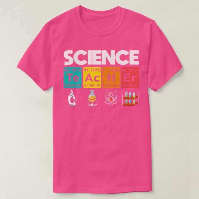 Science Teacher Inslag T Shirt (Design framsida)