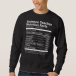 Science Teacher Nutrition Facts Funny Lång Ärmad Tröja<br><div class="desc">Science Teacher Nutrition Facts Funny</div>