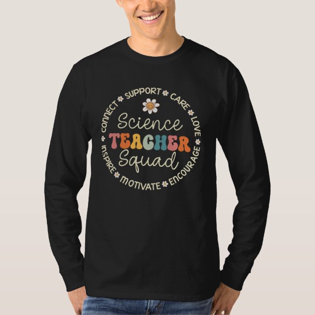 Science Teacher Squad Uppkattningsvecka Tillbaka t Shirt (Framsida)
