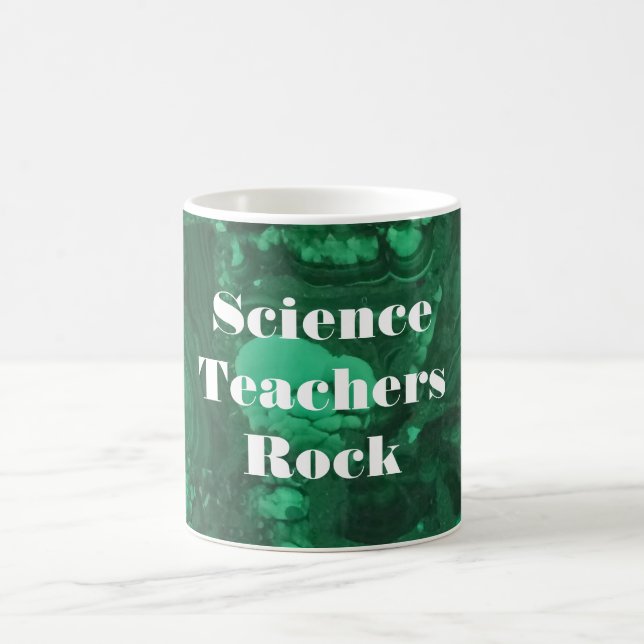 Science Teacher Sten Bright Grönt Gemstone Kaffemugg (Center)