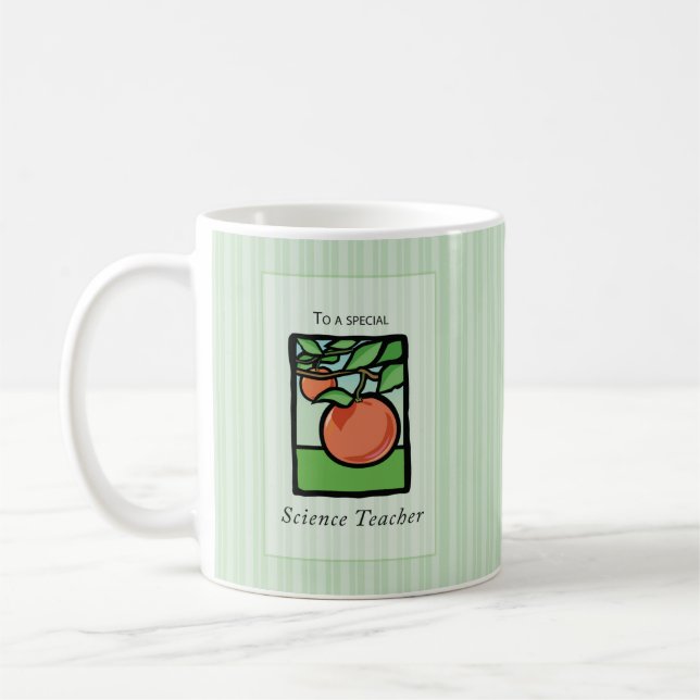Science Teacher Tack Gift Mugg, Apple Kaffemugg (Vänster)