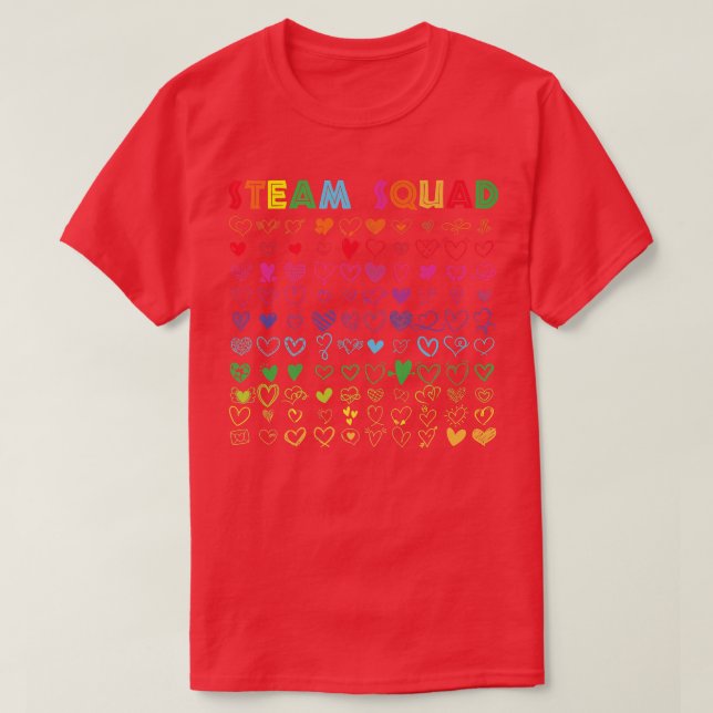 Science Tech Engineering Art Math Teacher STEAM Sq T Shirt (Design framsida)