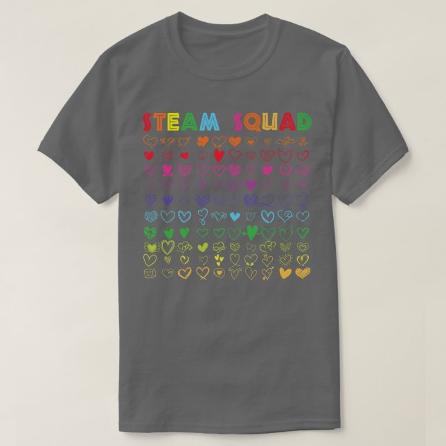 Science Tech Engineering Art Math Teacher STEAM Sq T Shirt (Design framsida)
