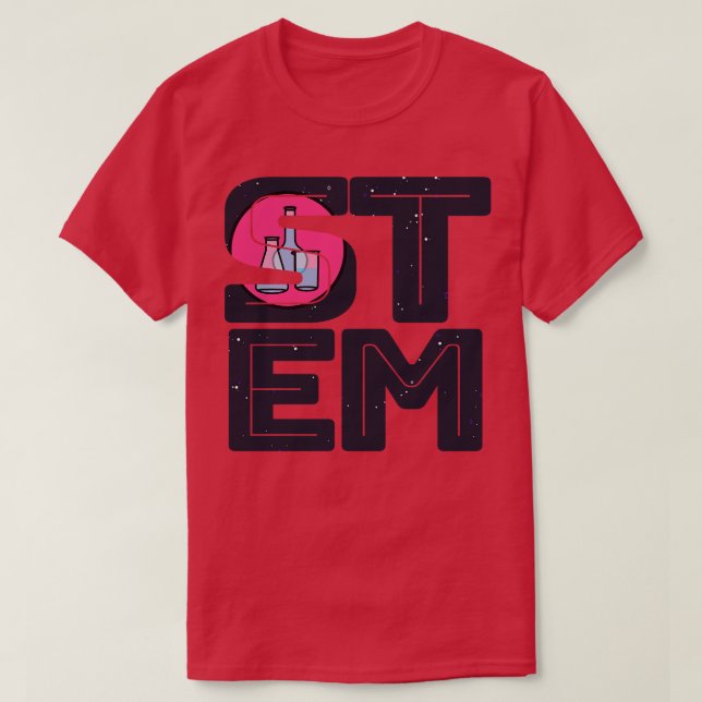 Science Technology Engineering Math STEM Typograph T Shirt (Design framsida)