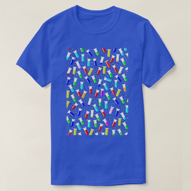 Science Test Tubes mönster T Shirt (Design framsida)