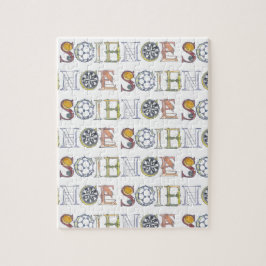 Science typography mönster pussel