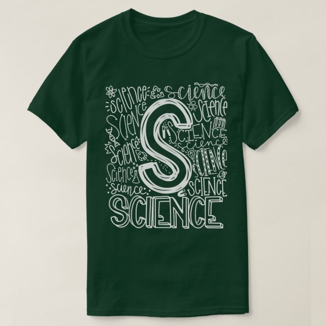 Science Typography Team Science Teacher tillbaka t Shirt (Design framsida)