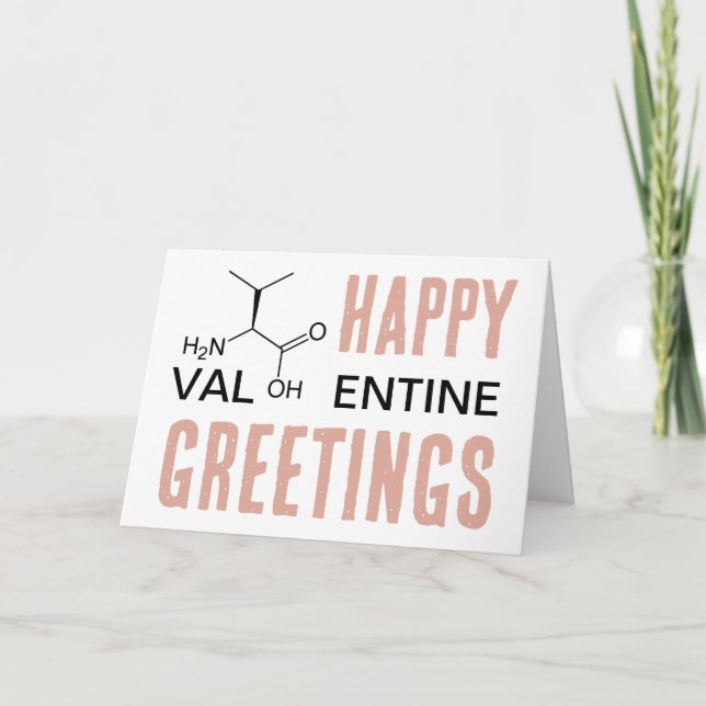 Science Valentine Essential Amino Acid Biology Helgkort (Framsida)