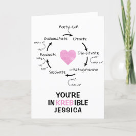 Science Valentine Krebs cycle Biology Heart Geek Helgkort