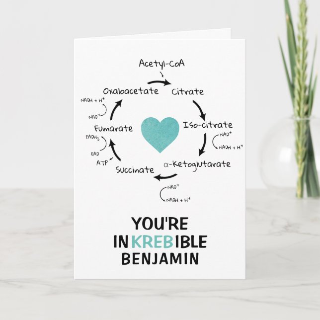 Science Valentine Krebs cycle Biology Heart Helgkort (Framsida)