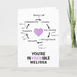 Science Valentine Krebs cycle Biology Heart Nerd Helgkort