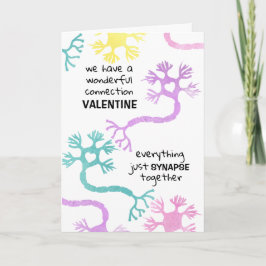 Science Valentine Neuron Biology Teacher Geek Kort