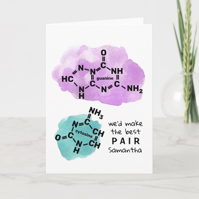 Science Valentine.. Vi skulle göra bästa Pair DNA  Helgkort (Framsida)