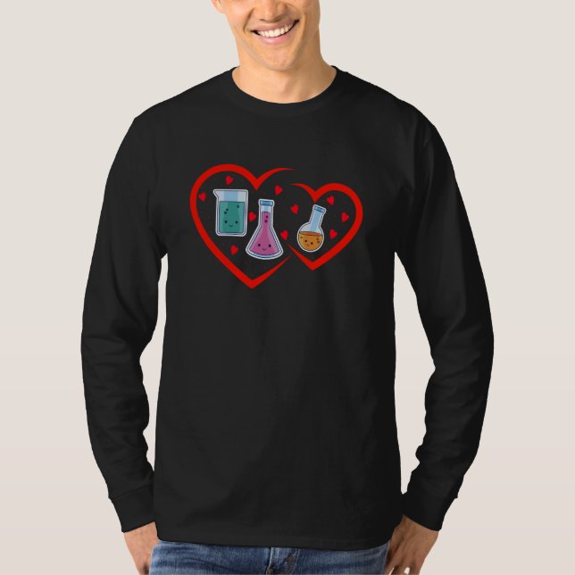 Science Valentines Day Cute Chemistry Nerd Chemist T Shirt (Framsida)