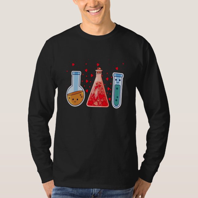 Science Valentines Day Cute Chemistry Nerd Chemist T Shirt (Framsida)