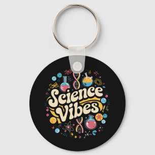 Science Vibes Groovy Första dagen tillbaka till sk Nyckelring