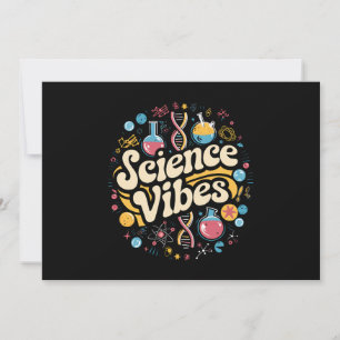 Science Vibes Groovy Första Skoldagen Inbjudningar