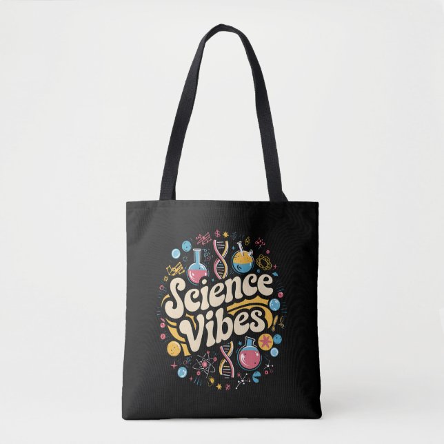 Science Vibes Groovy Första Skoldagen  Tygkasse (Framsida)