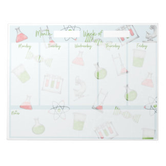 Science Weekly Desk Planner Anteckningsblock