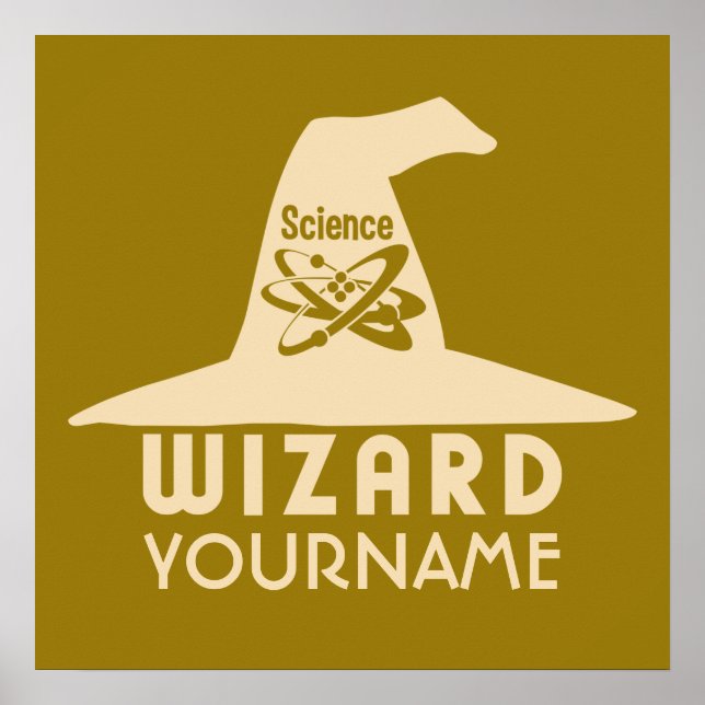 Science Wizard anpassningsbar färg poster (Framsidan)