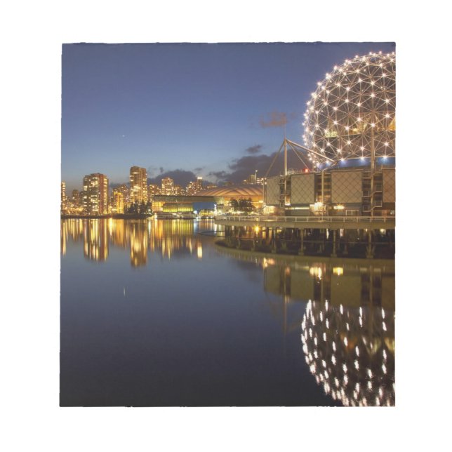 Science World och CBD återspeglas i False Creek, Anteckningsblock (Framsida)
