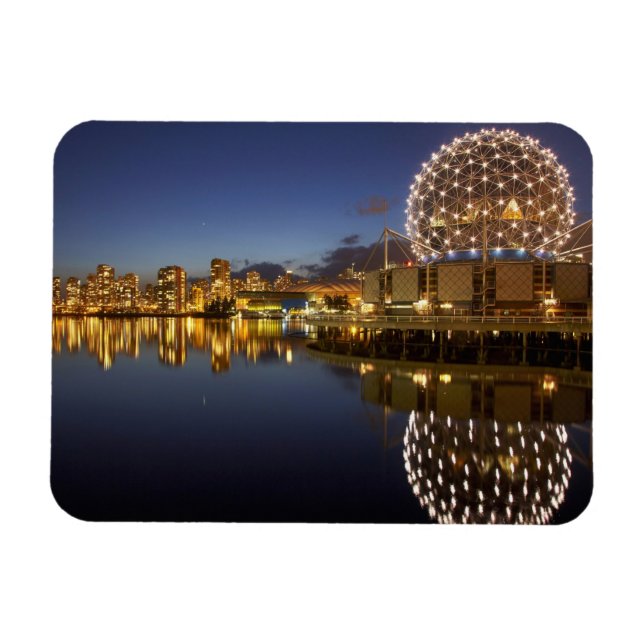 Science World och CBD återspeglas i False Creek, Magnet (Horisontell)