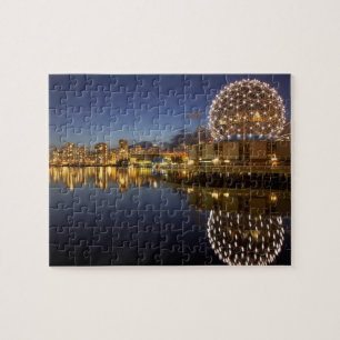 Science World och CBD återspeglas i False Creek, Pussel