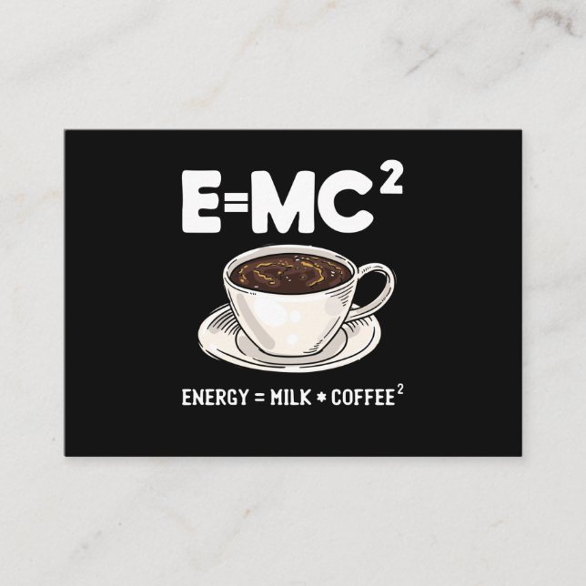 Sciencist Humor Student fysiker Coffee Joke Visitkort (Framsida)