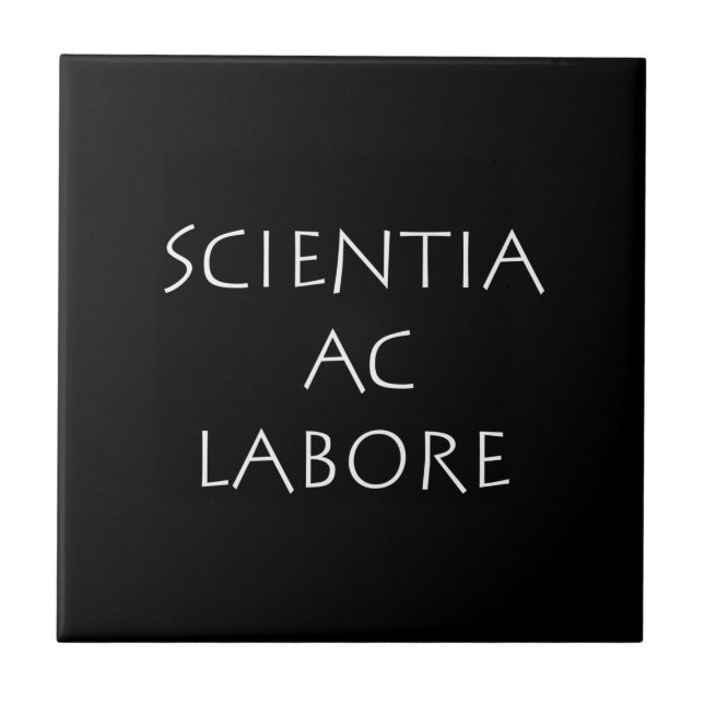 Scientia ac labore kakelplatta (Framsidan)