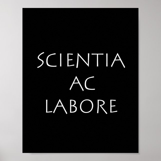 Scientia ac labore poster (Framsidan)