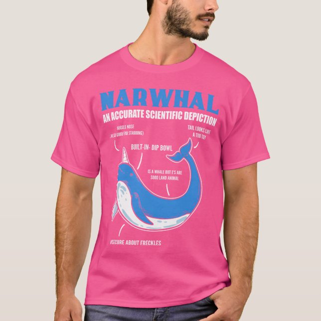 Scientific Depiction Marine Biologist Gift girl T Shirt (Framsida)