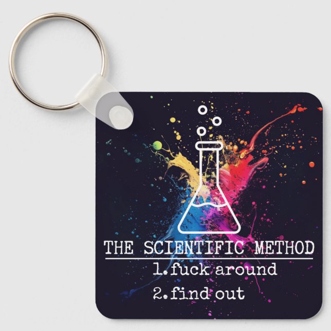 Scientific Method FAFO Keychain Nyckelring (Framsida)