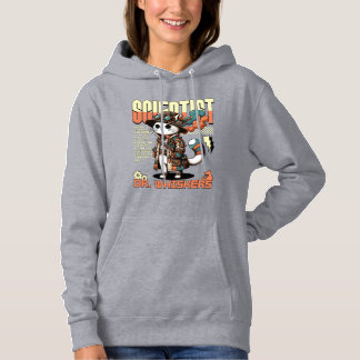 Scientist Cat | Funny Cat | Avslappnad Hoodie T Shirt