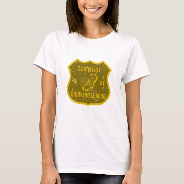 Scientist Drinking League Tee Shirt (Framsida)