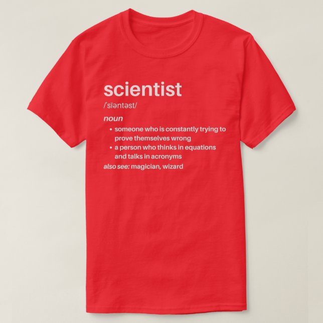 Scientist Funny Definition T Shirt (Design framsida)