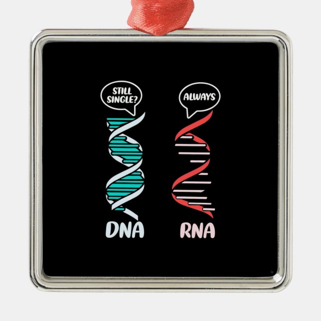 Scientist Gift | Biologilärare Rna Julgransprydnad Metall (Framsidan)