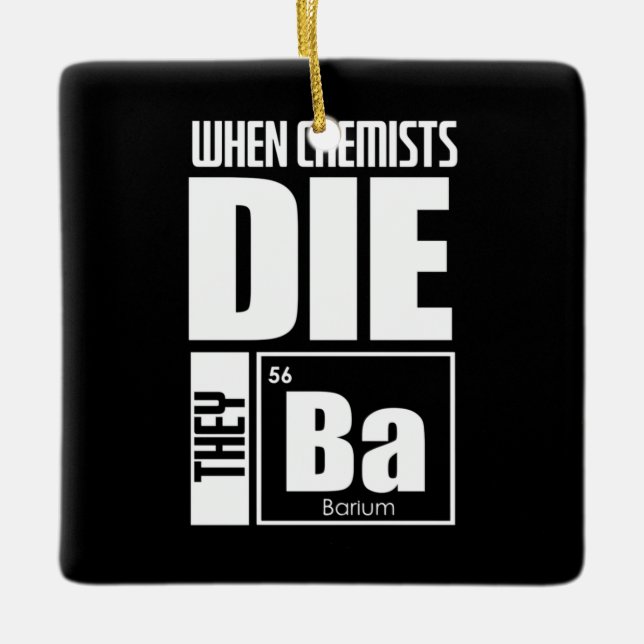 Scientist Gift | Fin kemi Julgransprydnad Keramik (Framsida)