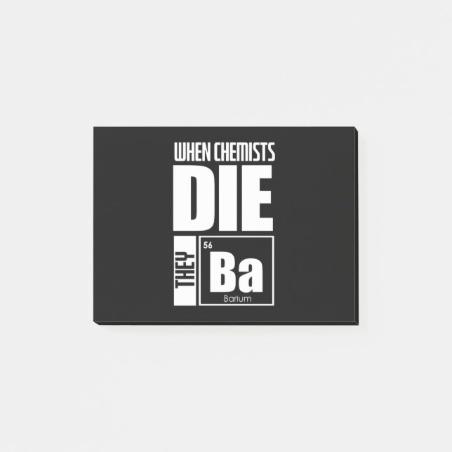 Scientist Gift | Fin kemi Post-it Block (Framsida)