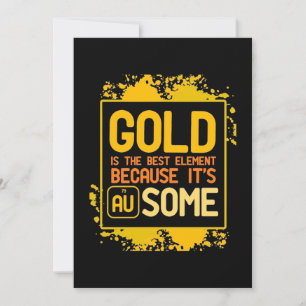 Scientist Gift Guld är det bästa Inslag Spara Datumet