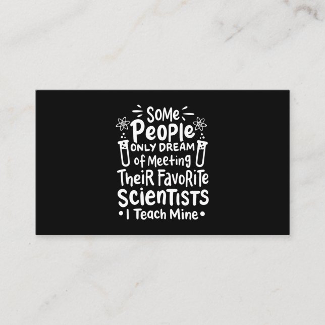 Scientist Gift | I Teach Favorite Scientists Visitkort (Framsida)
